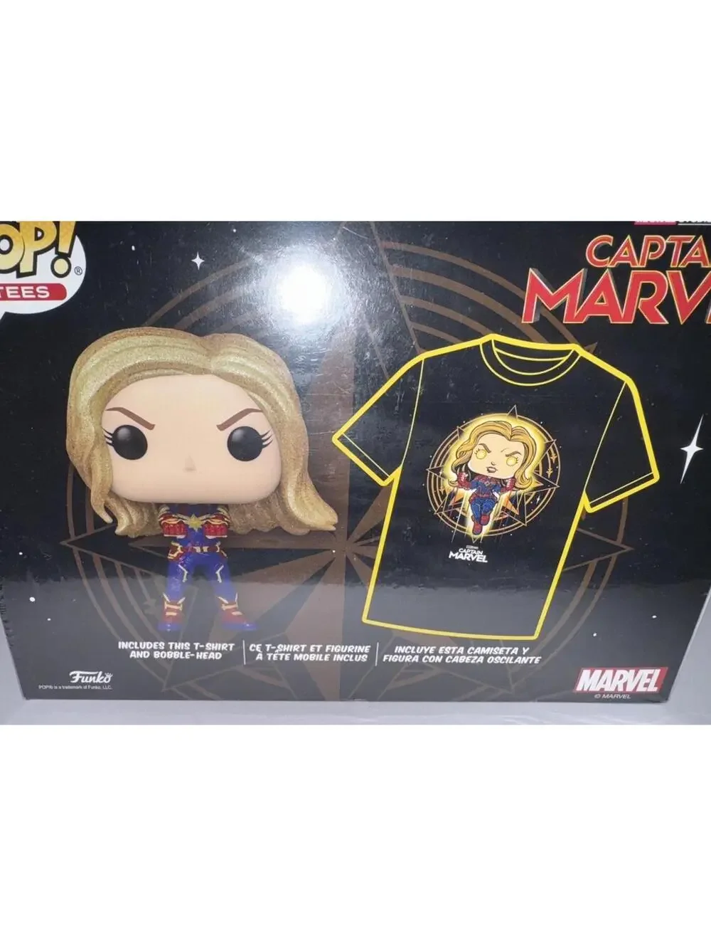 Marvel's Captain Marvel - Glow in the Dark Pop/T-Shirt (L) - FUN|KO POP! TEES